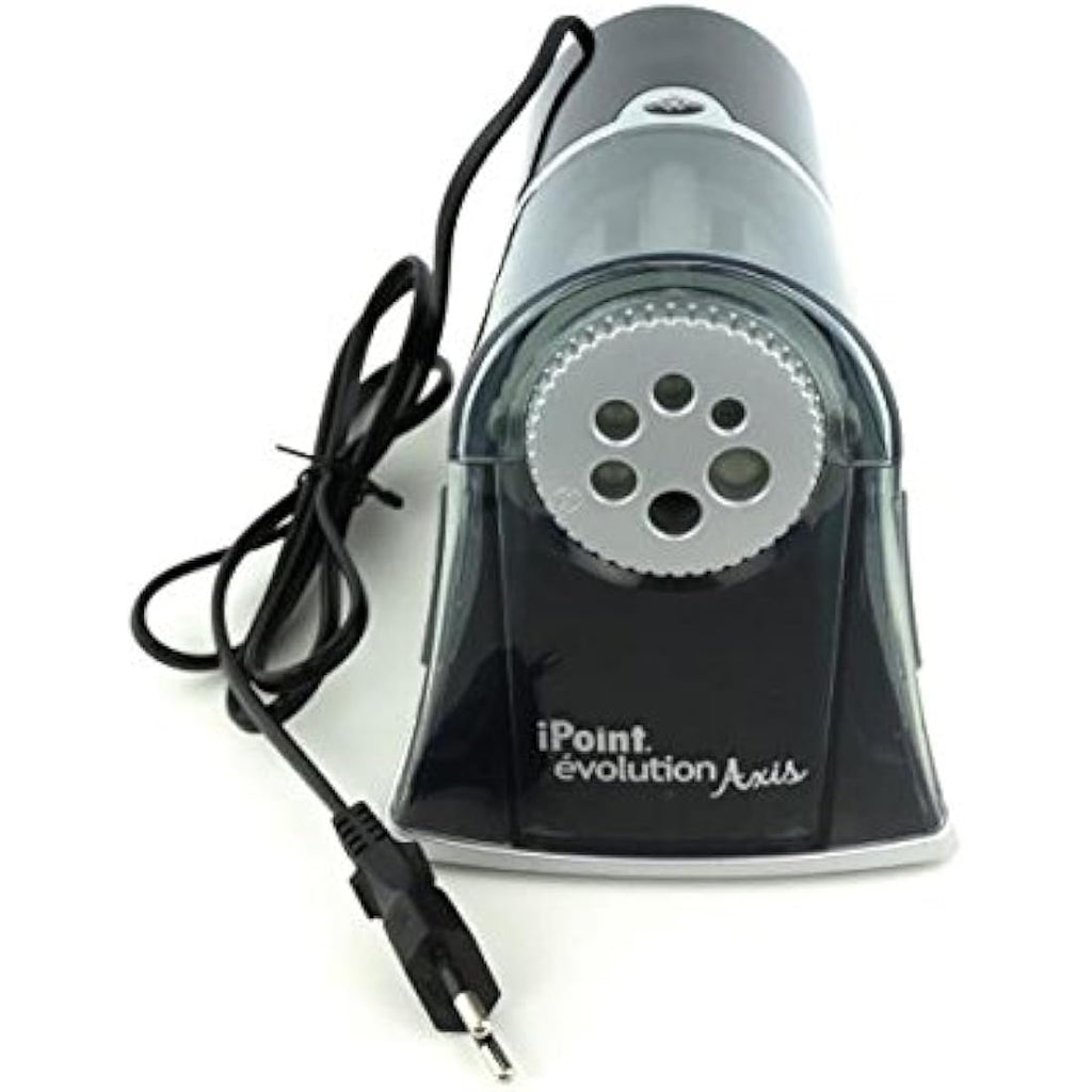 Westcott iPoint Axis Electric Pencil Sharpener - 6 Openings, Grey/Black