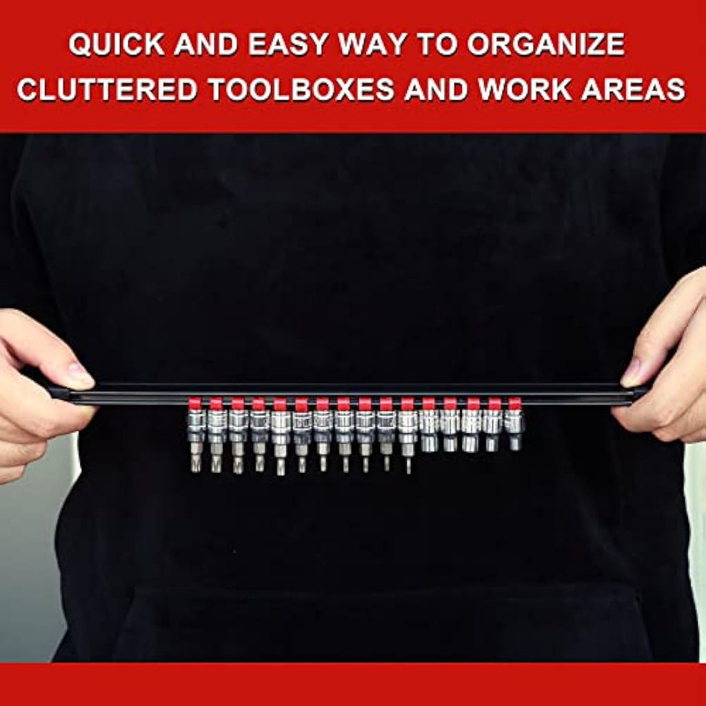 CASOMAN 9PC ABS Socket Organizer Set | 1/4, 3/8, 1/2-Inch Drive Holders