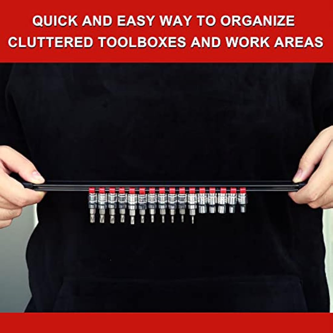 CASOMAN 9PC ABS Socket Organizer Set | 1/4, 3/8, 1/2-Inch Drive Holders
