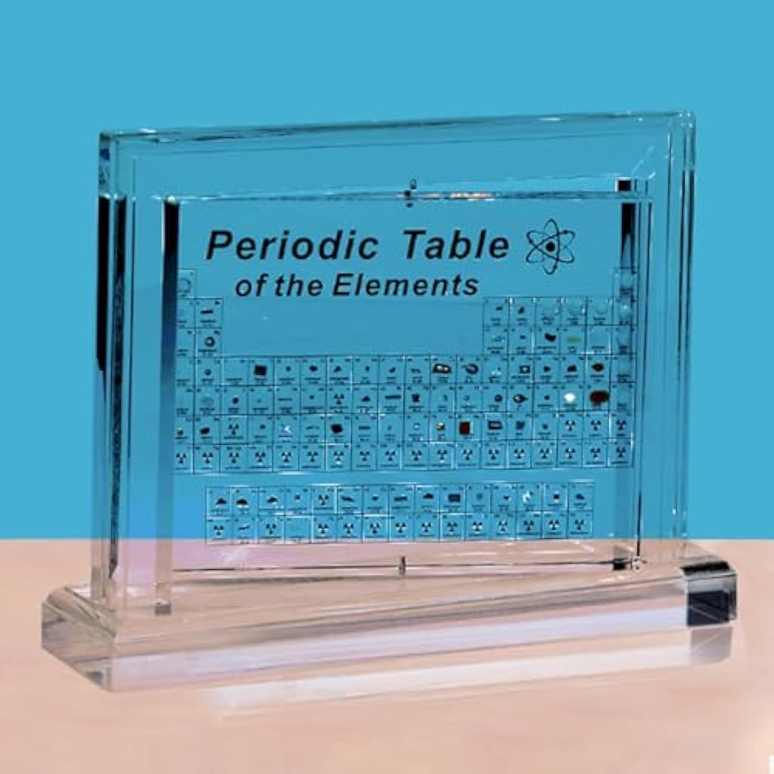 Periodic Table with Real Elements – 360° Rotating Acrylic
