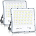 YIQIBRO 100W LED Security Floodlight | 10000LM IP67 Waterproof - 2 Pack