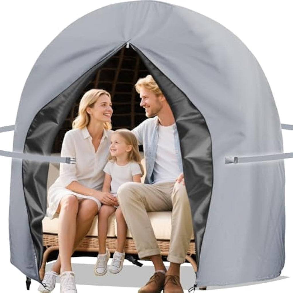 Jolof Store Double Egg Chair Cover – Waterproof 420D Oxford Fabric, Grey