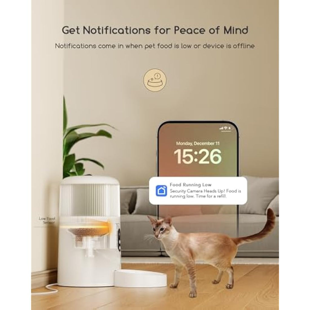 Faroro Automatic Cat Feeder with 3MP HD Camera | 5G WiFi Smart Pet Feeder