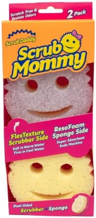 Scrub Daddy Scrub Mommy Dual Sided Non-Scratch Sponges, Violet Twin Pack