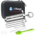 Ofargo Stainless Steel Meat Injector Syringe - 2oz BBQ Marinade Kit