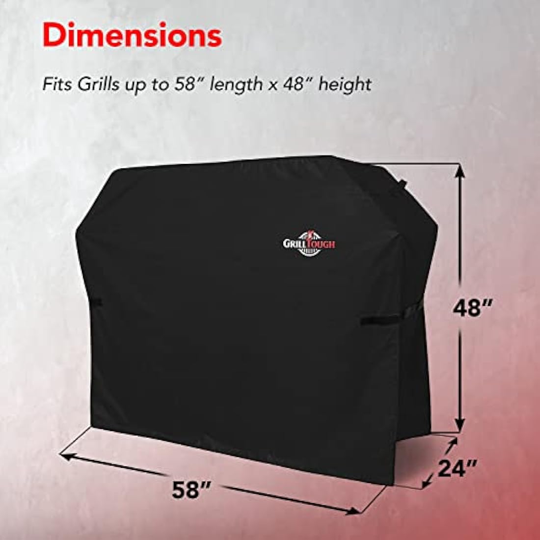 GrillTough Waterproof BBQ Grill Cover – Heavy Duty Polyester (147cm)