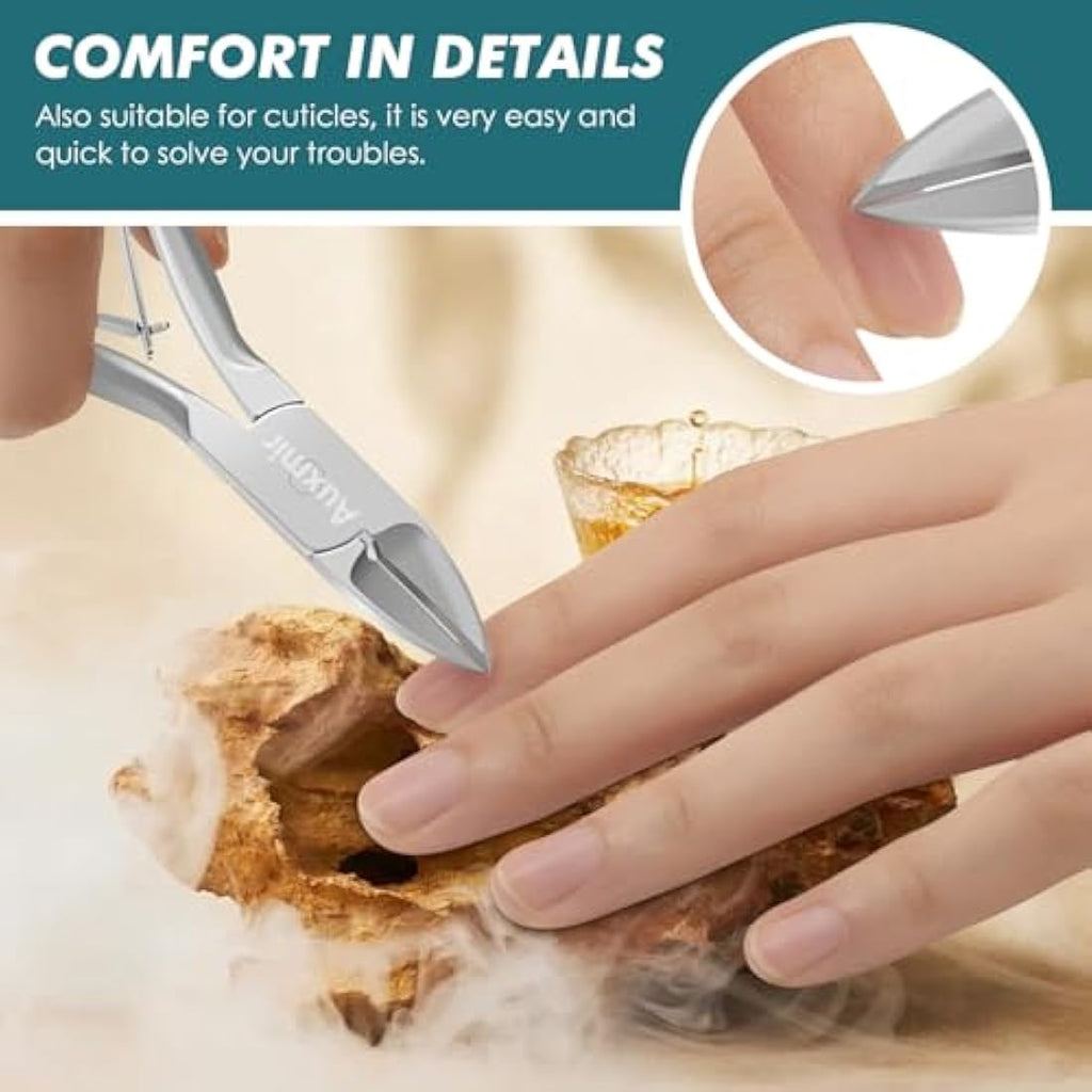 Auxmir Toenail Clippers – Sharp Stainless Steel Nippers for Thick Nails