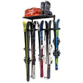 Ski Storage Rack with Shelf | Heavy Duty 5 Pair Wall Mount