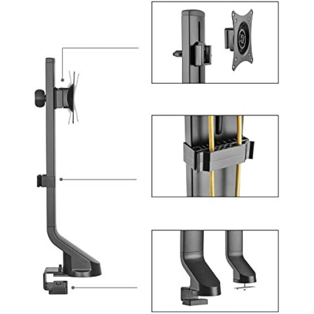 Maclean MC-853 Monitor Desk Mount | 17-32" VESA Adjustable Stand