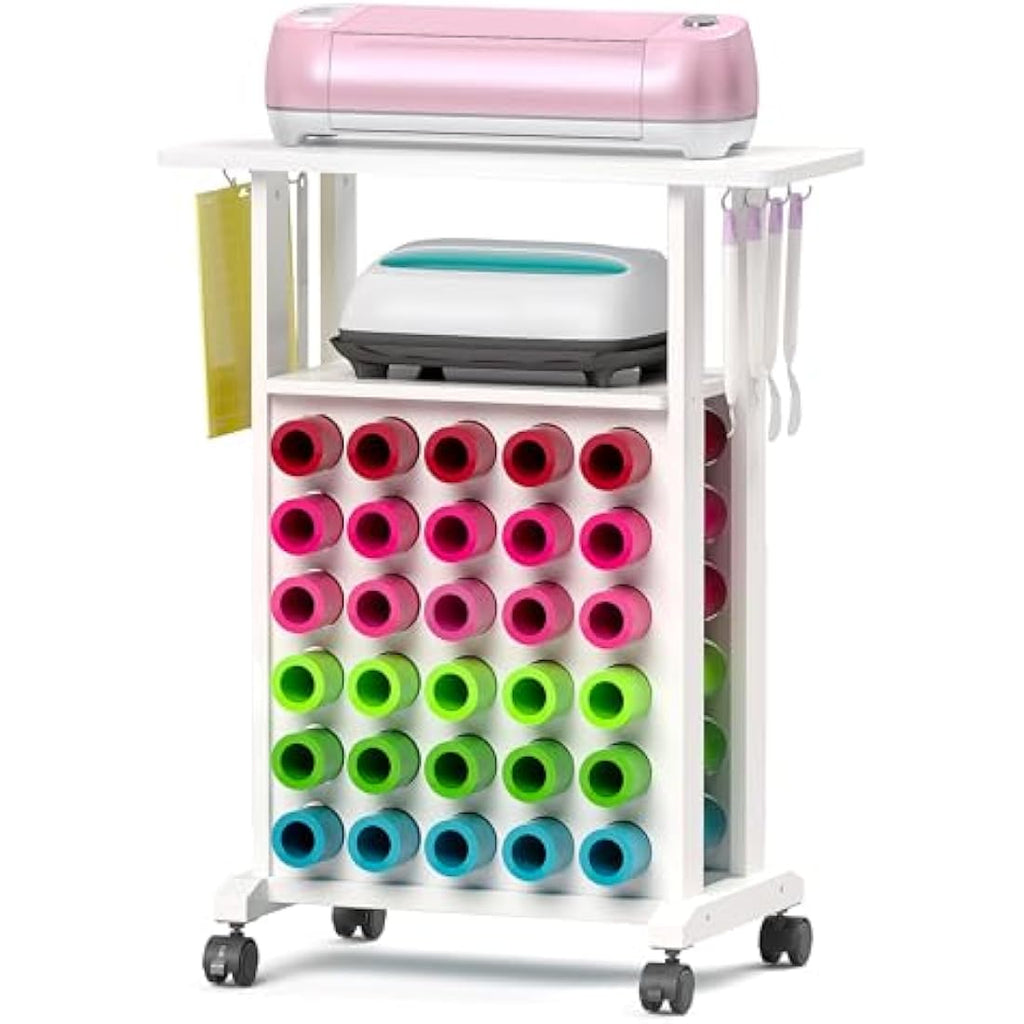 Rolling Craft Trolley – 30 Vinyl Roll Holder & Machine Stand