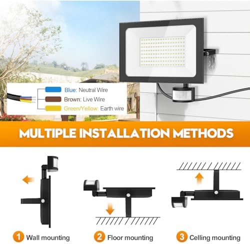 150W LED Security Lights with Motion Sensor & Remote – 2 Pack
