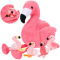 Jolof Store Flamingo Stuffed Animal Set – 18 Inch Mommy with 4 Babies