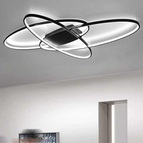 Modern Oval LED Ceiling Light – 90cm Dimmable Flush Mount