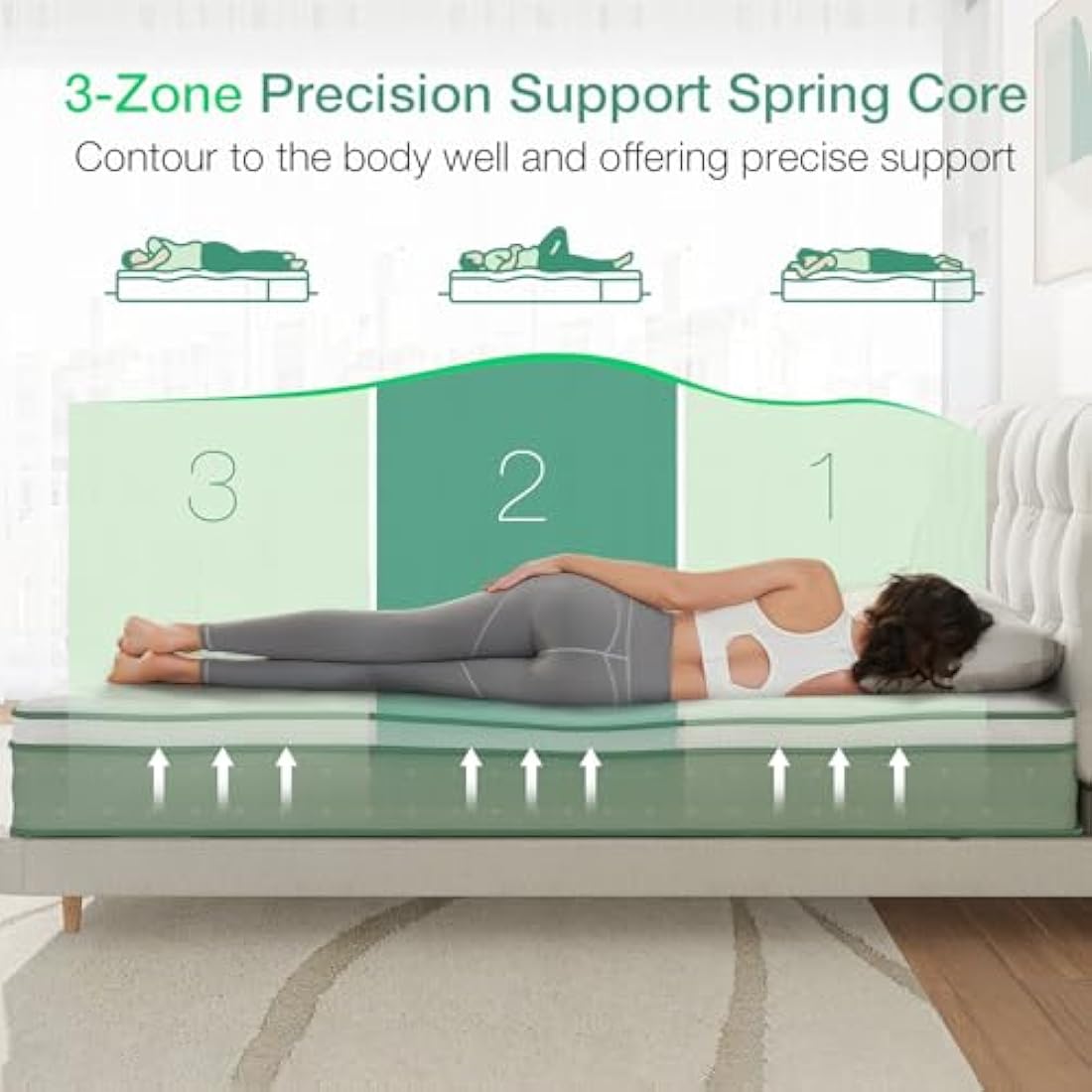 Novilla King Size Hybrid Mattress – 9.8 Inch Gel Memory Foam