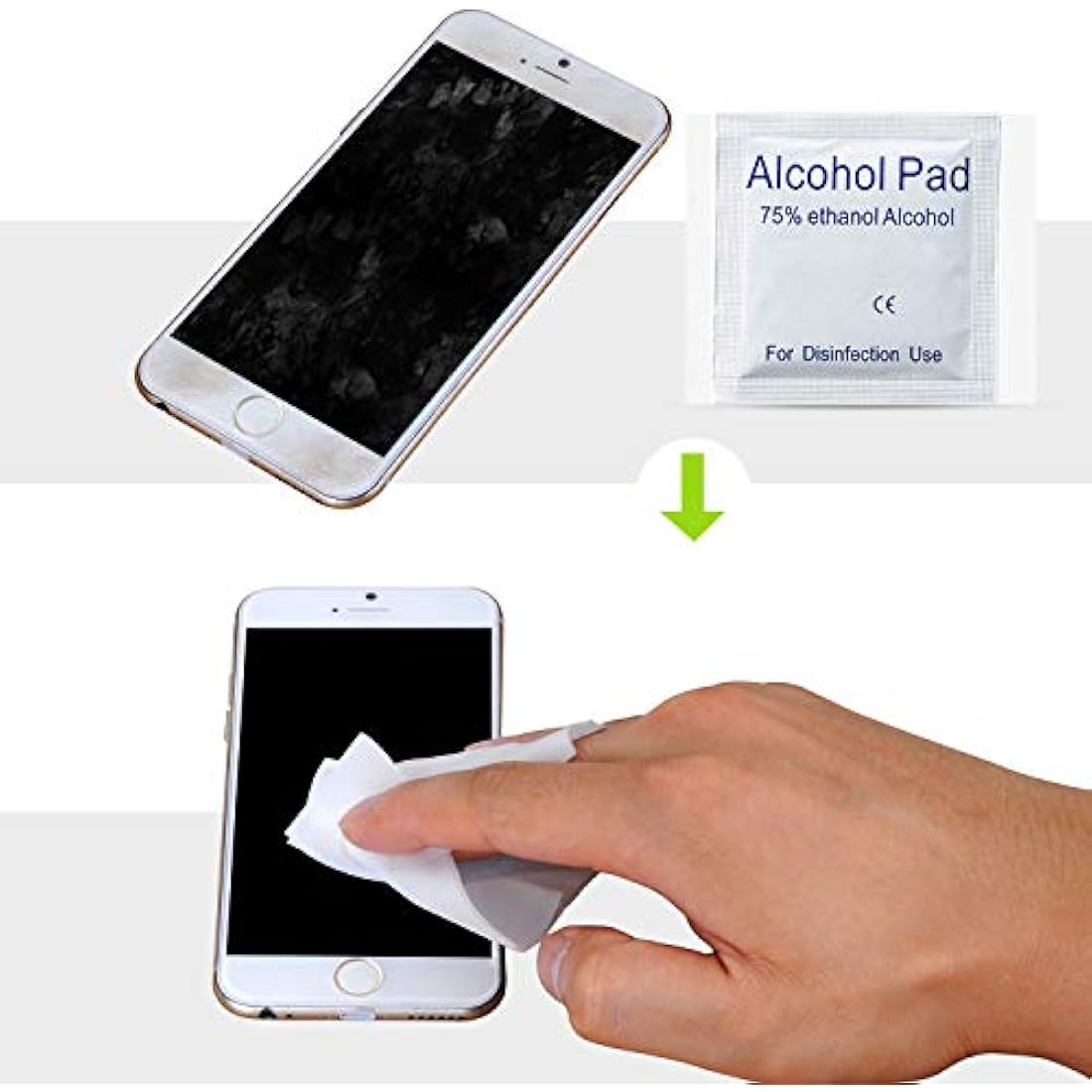 EOTW 200pc Alcohol Cleaning Wipes | 75% Sterile Prep Pads for Screens