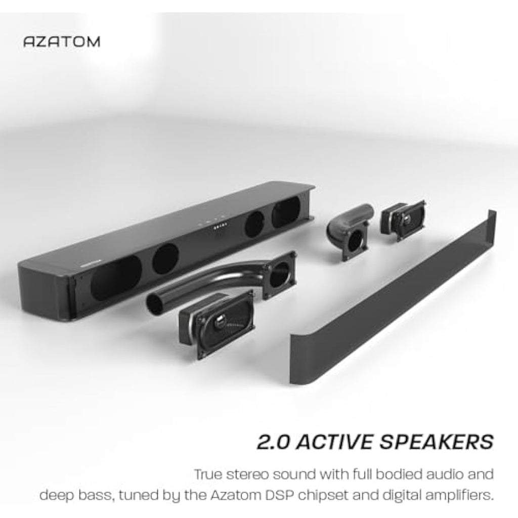 Azatom Studio Pulse 2 Soundbar | 120W 2.1 Surround Sound with Bluetooth