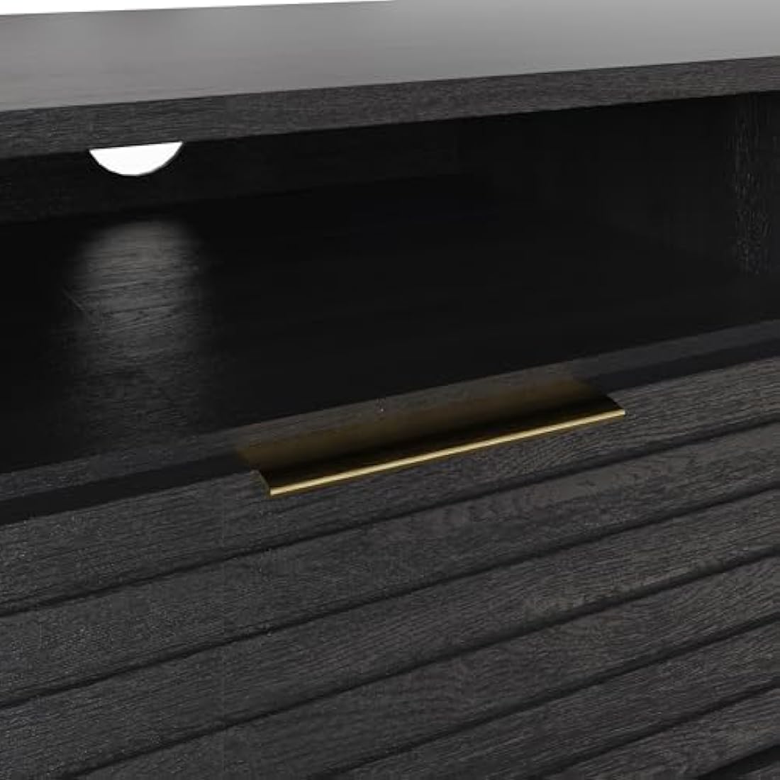 Nervata Modern TV Unit – Black Media Entertainment Console