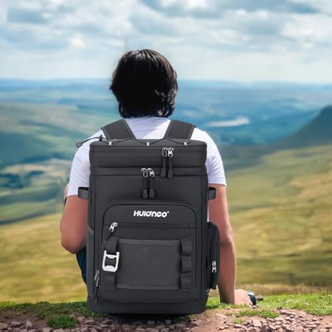 Hulongo Insulated Cooler Backpack | 35-Can Large Leakproof Waterproof Bag