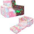 Jolof Store Kids Glow in the Dark Convertible Sofa – Pink Unicorn Lounger