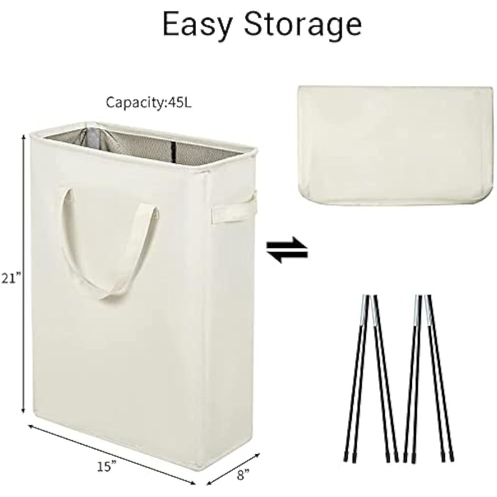 Jolof Store Slim Laundry Basket | Foldable Waterproof 600D Oxford Hamper
