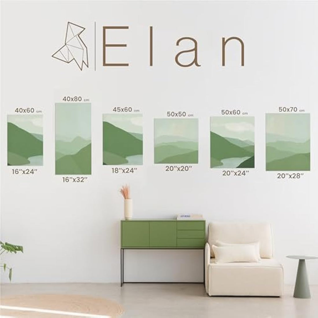 Elan Stretched Canvas 50x60cm | 6-Pack 100% Cotton White Art Canvases