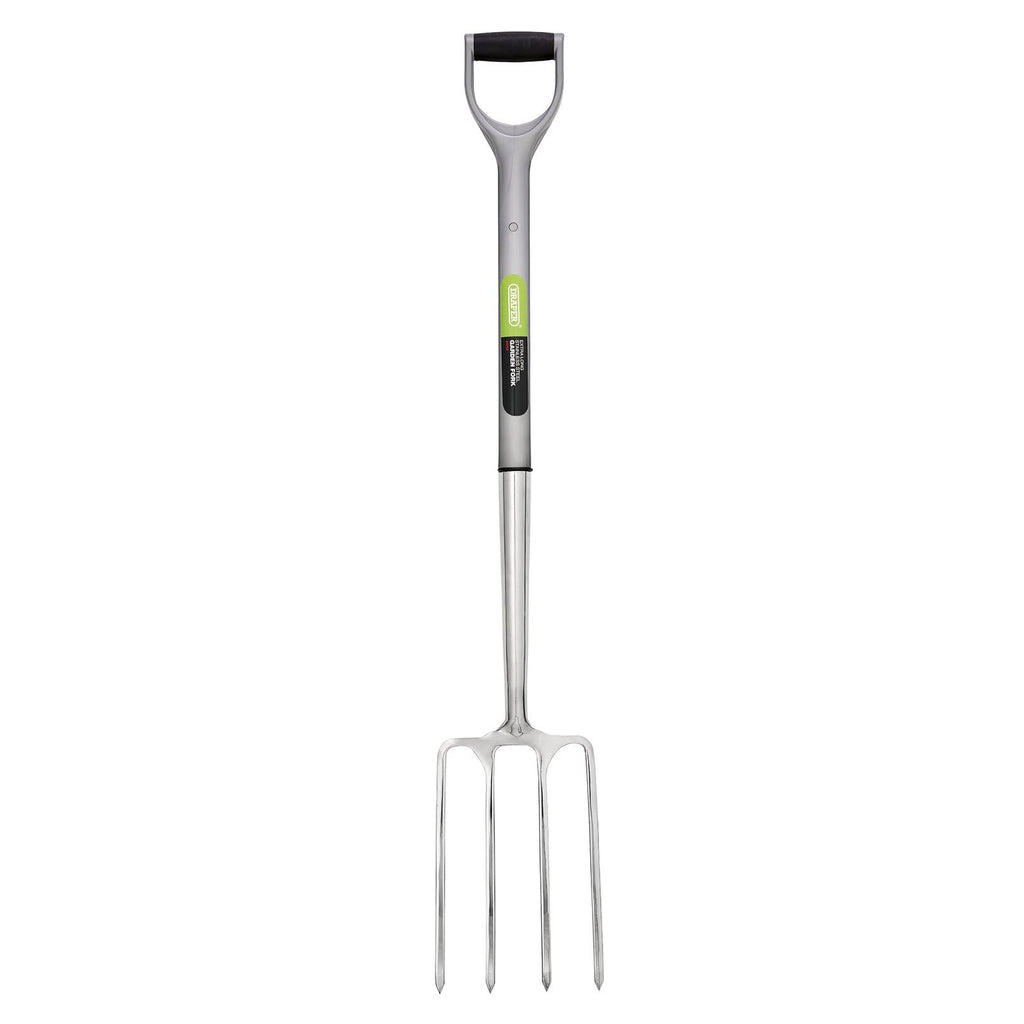 Draper Extra Long Stainless Steel Garden Fork with Soft Grip – 1050mm