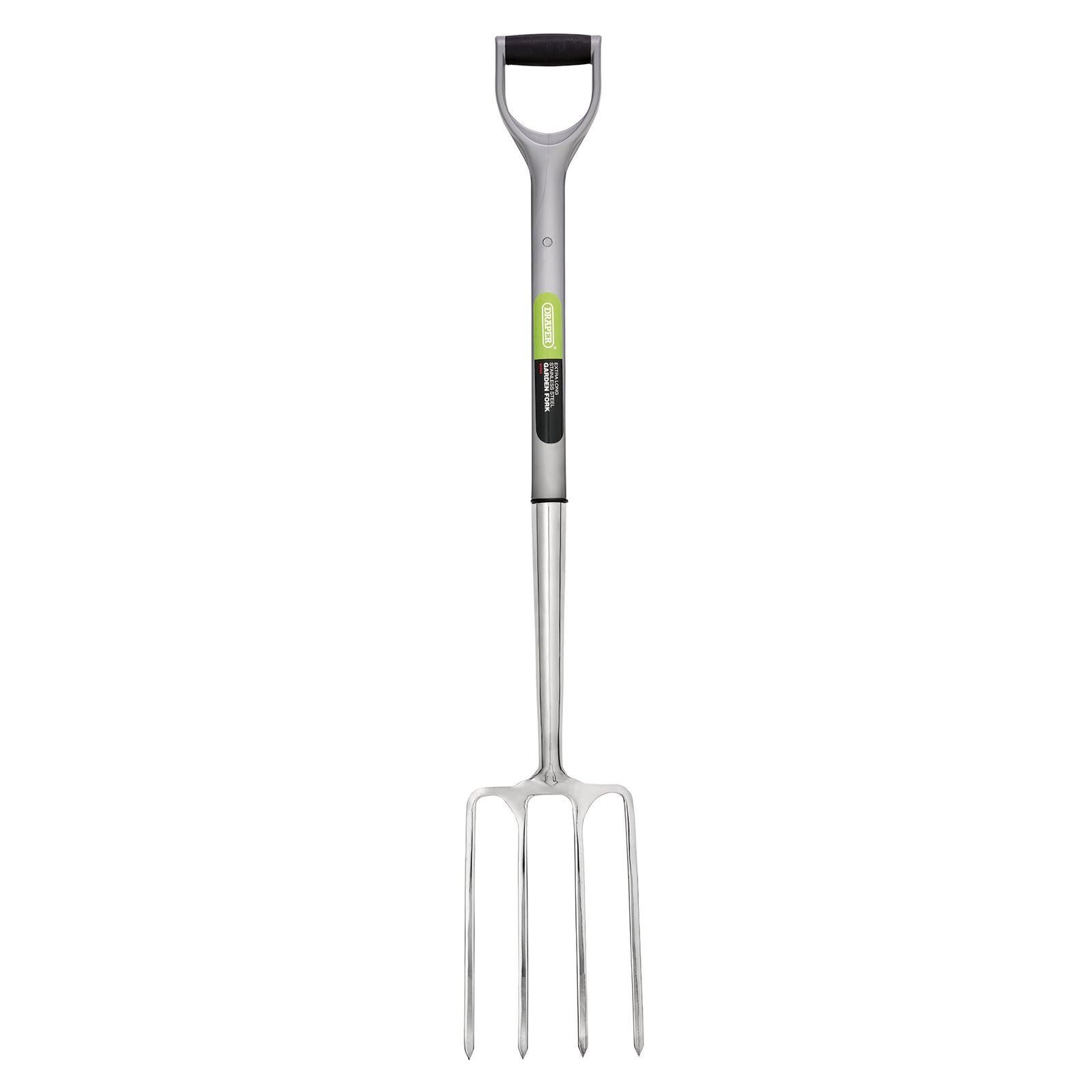 Draper Extra Long Stainless Steel Garden Fork with Soft Grip – 1050mm