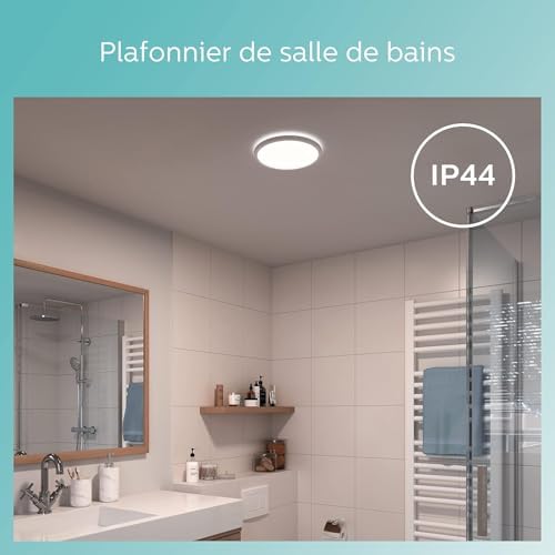 Philips Doris LED Bathroom Ceiling Light | 17W 4000K IP44 Cool White
