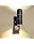 Wondlumi Outdoor Wall Light with PIR Motion Sensor - Black IP44