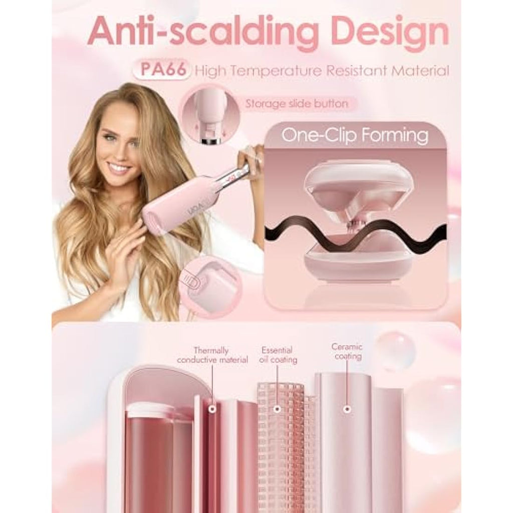 NOVUS 2 Barrel Hair Waver – 28mm Ionic Ceramic Wave Curling Iron