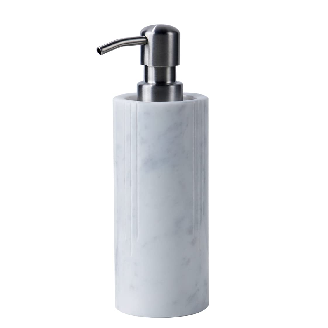 PHINILUX Carrara Marble Soap Dispenser | White Italy Stone & 304 Steel