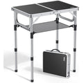 Anbte Folding Camping Table | 3 Adjustable Heights Aluminum Picnic Table