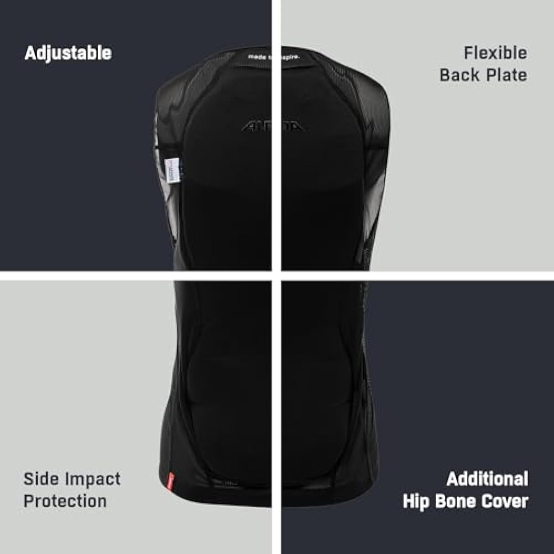 Alpina Proshield Women's Back Protector Vest – Breathable Mesh Armor