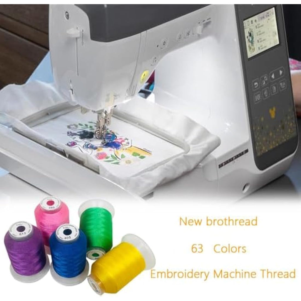 New brothreads 63 Brother Colors Polyester Machine Embroidery Thread Kit