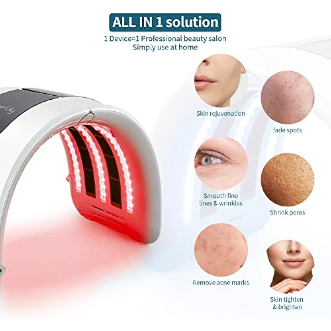 7-Color LED Face Mask – Red Light Therapy Skin Rejuvenation Device