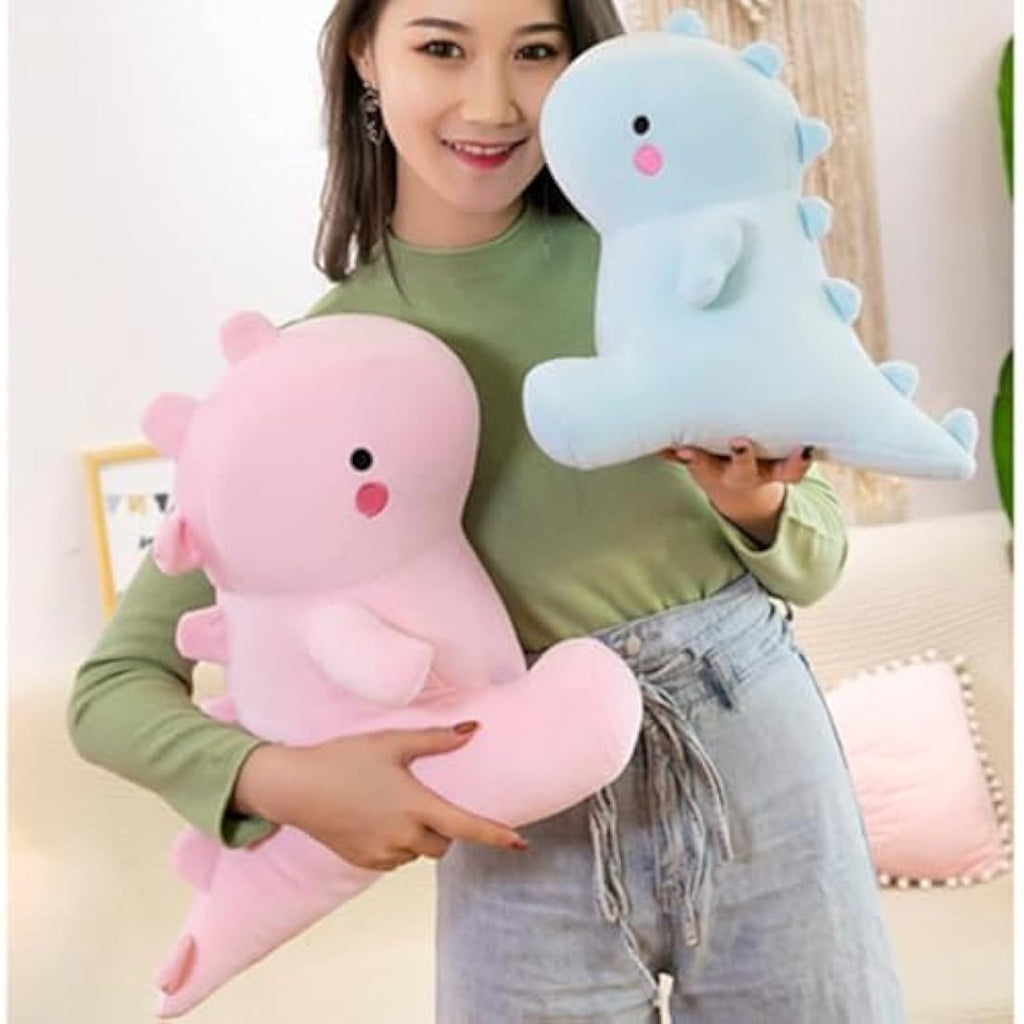OUKEYI Cute Dinosaur Plush Stuffed Animal – Soft Kawaii Hugging Pillow, Pink