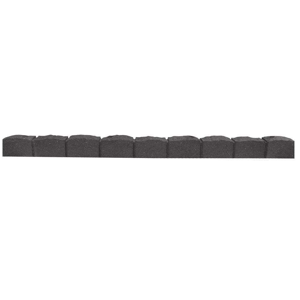 Nicoman Roman Castle Stone Effect Rubber Garden Edging - Grey, 2 Pack