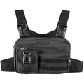 Fitdom Tactical Sports Utility Chest Pack | EDC Rig Pouch - Jet Black