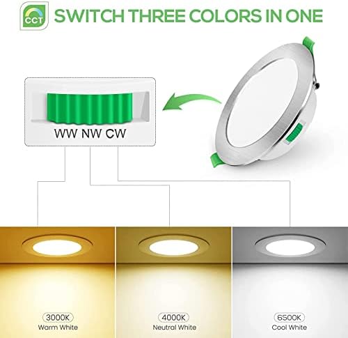 Jolof Store 7W LED Recessed Downlights | CCT Dimmable IP44 Slim - 12 Pack