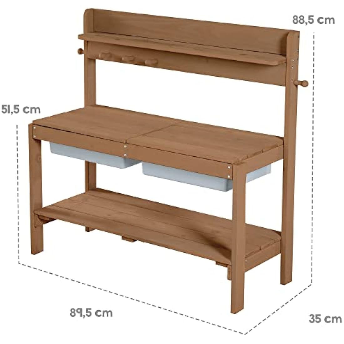 Roba Wooden Outdoor Mud Garden Kitchen – Weather-Resistant Teak Play Table