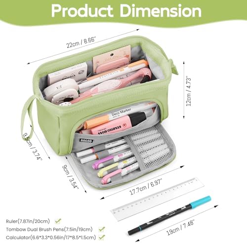 Mamowla Large Pencil Case | Durable Stationery Pouch for School