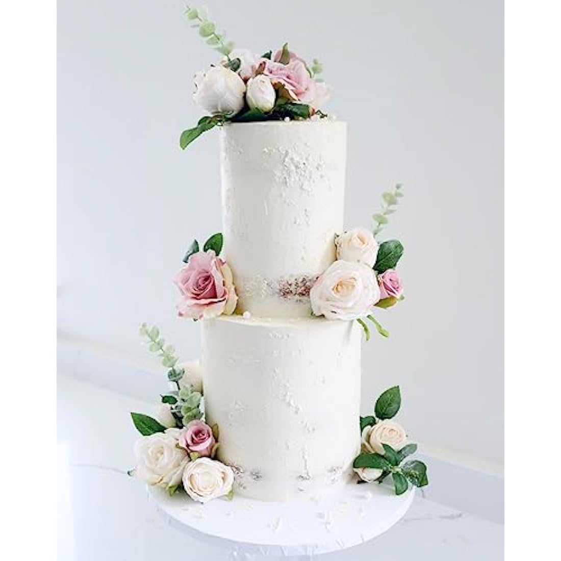 Jolof Store – 12-Piece Artificial Silk Rose Bouquet for Cake Decor