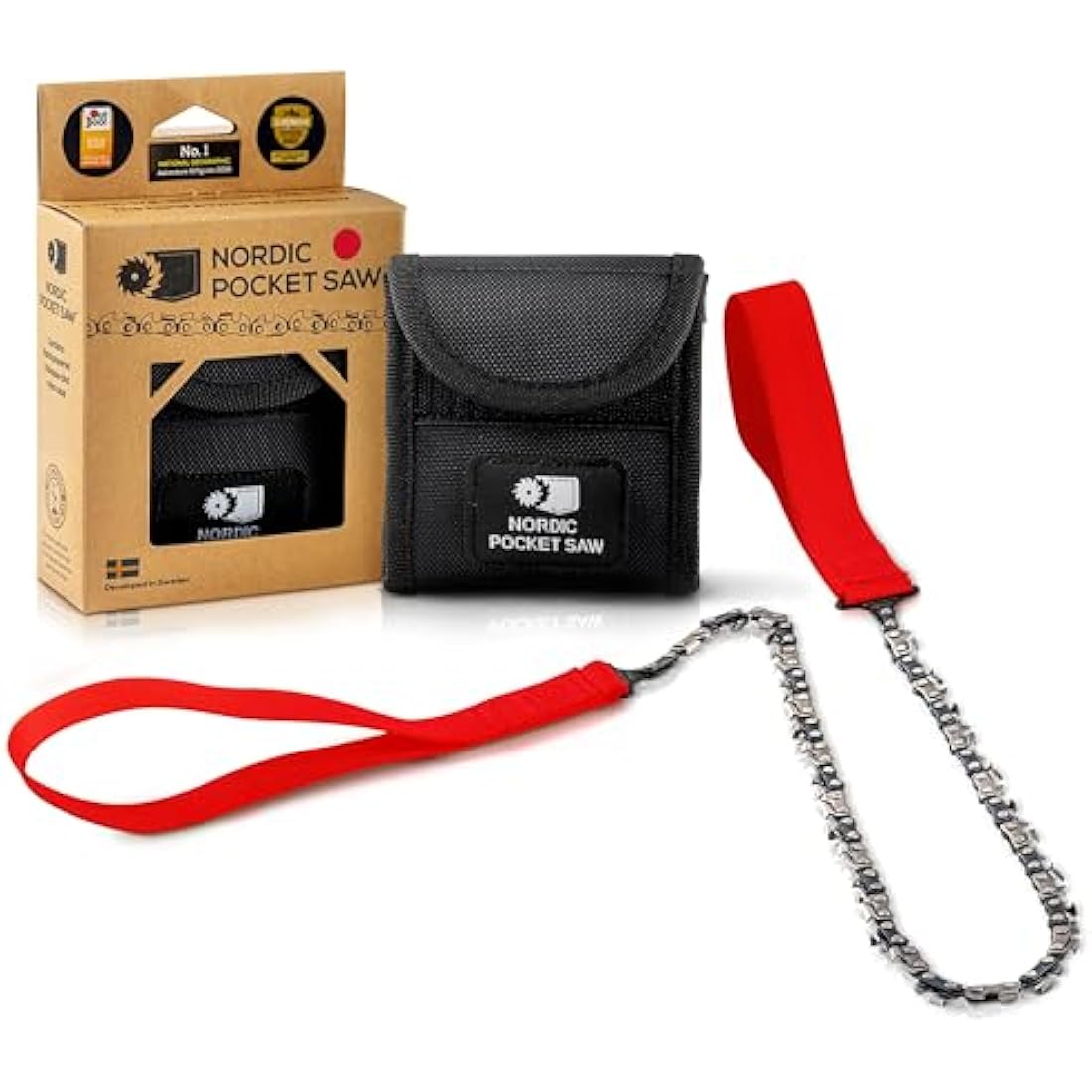 Nordic Pocket Saw – 65cm Survival Chainsaw with 33 Bi-Directional Teeth