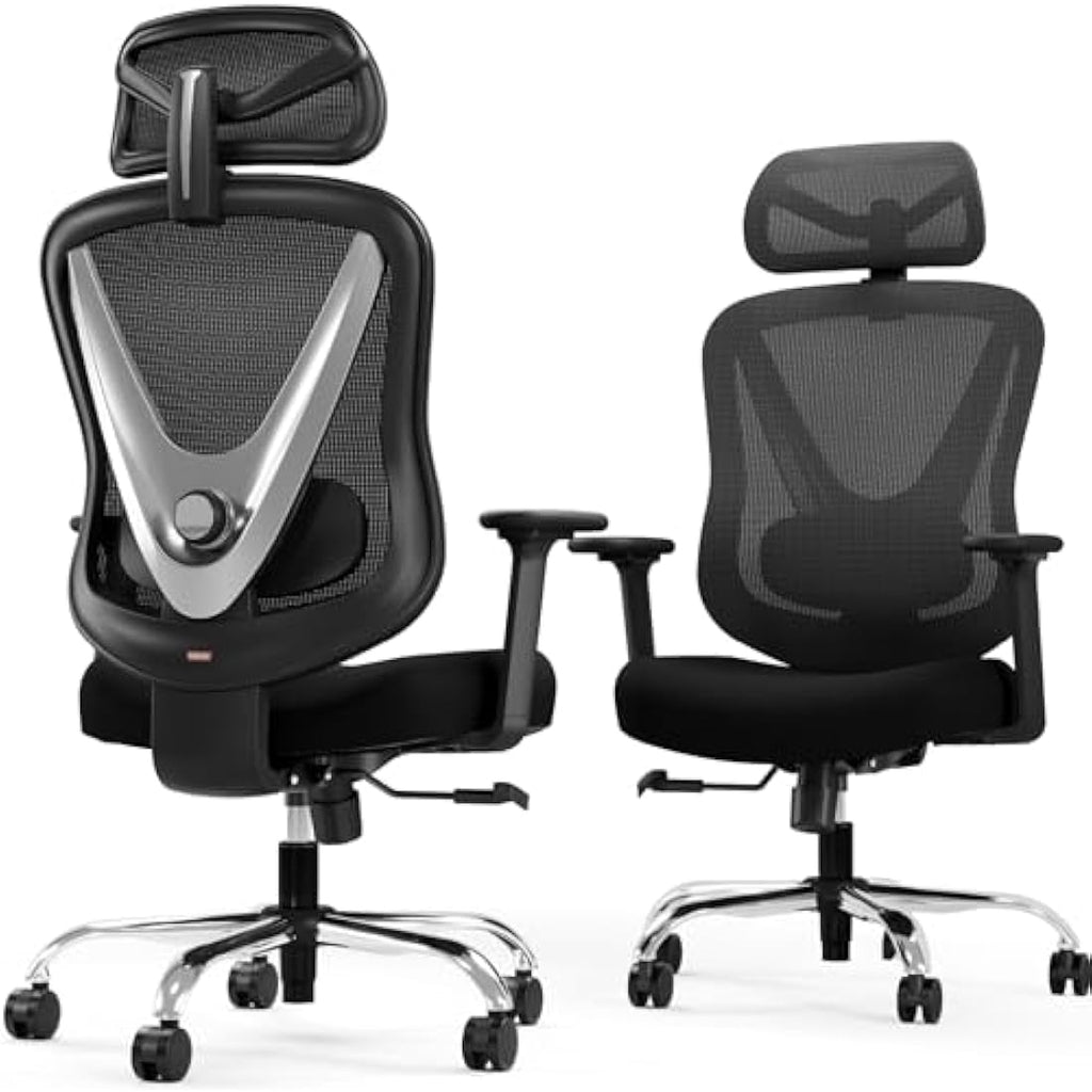 HOLLUDLE Ergonomic Office Chair – 3D Lumbar Support Mesh Desk Chair