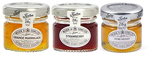 Tiptree Mini Jars Mixed Pack – Strawberry, Honey & Orange – 24 x 28g