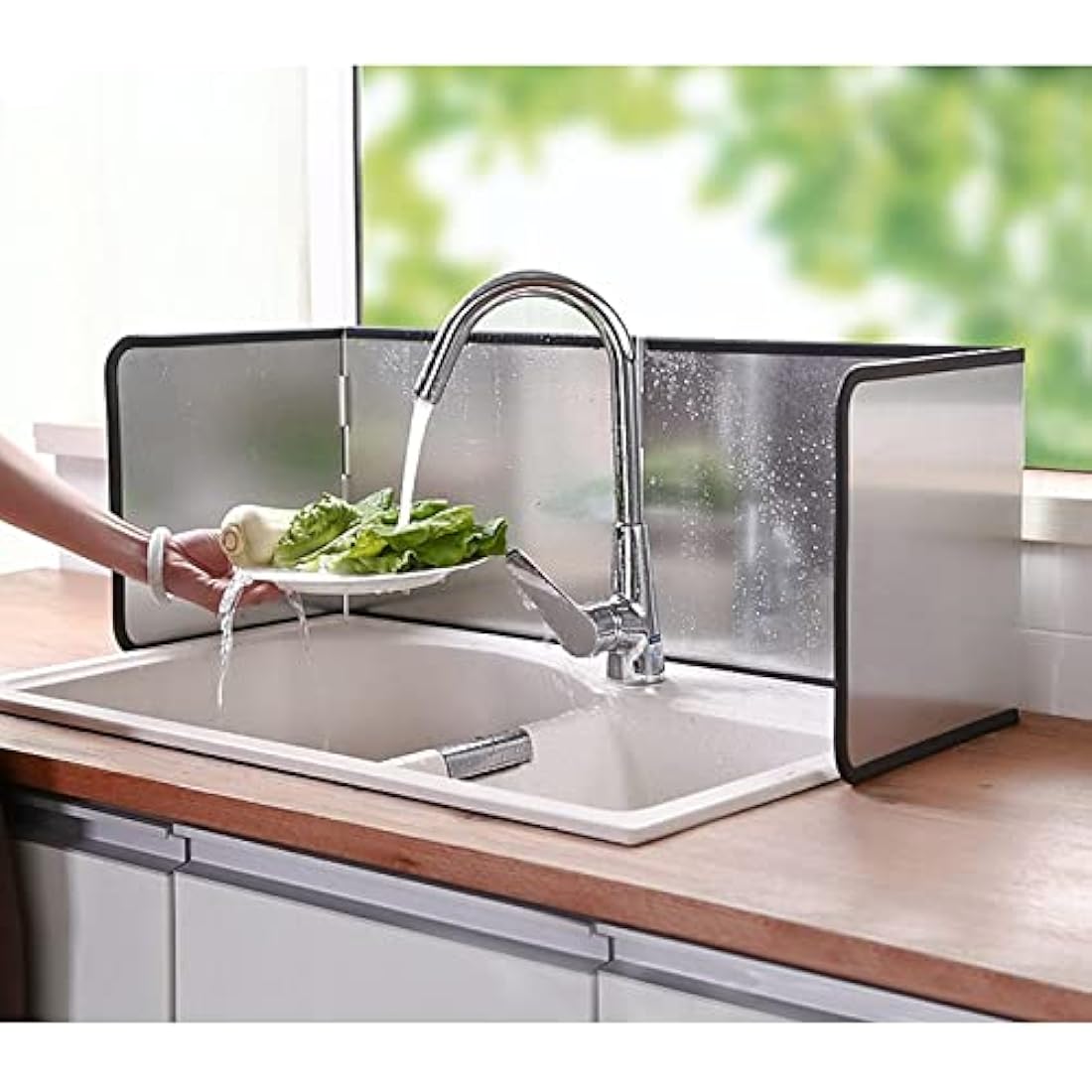Stainless Steel Stove Splatter Guard – Foldable Oil Shield