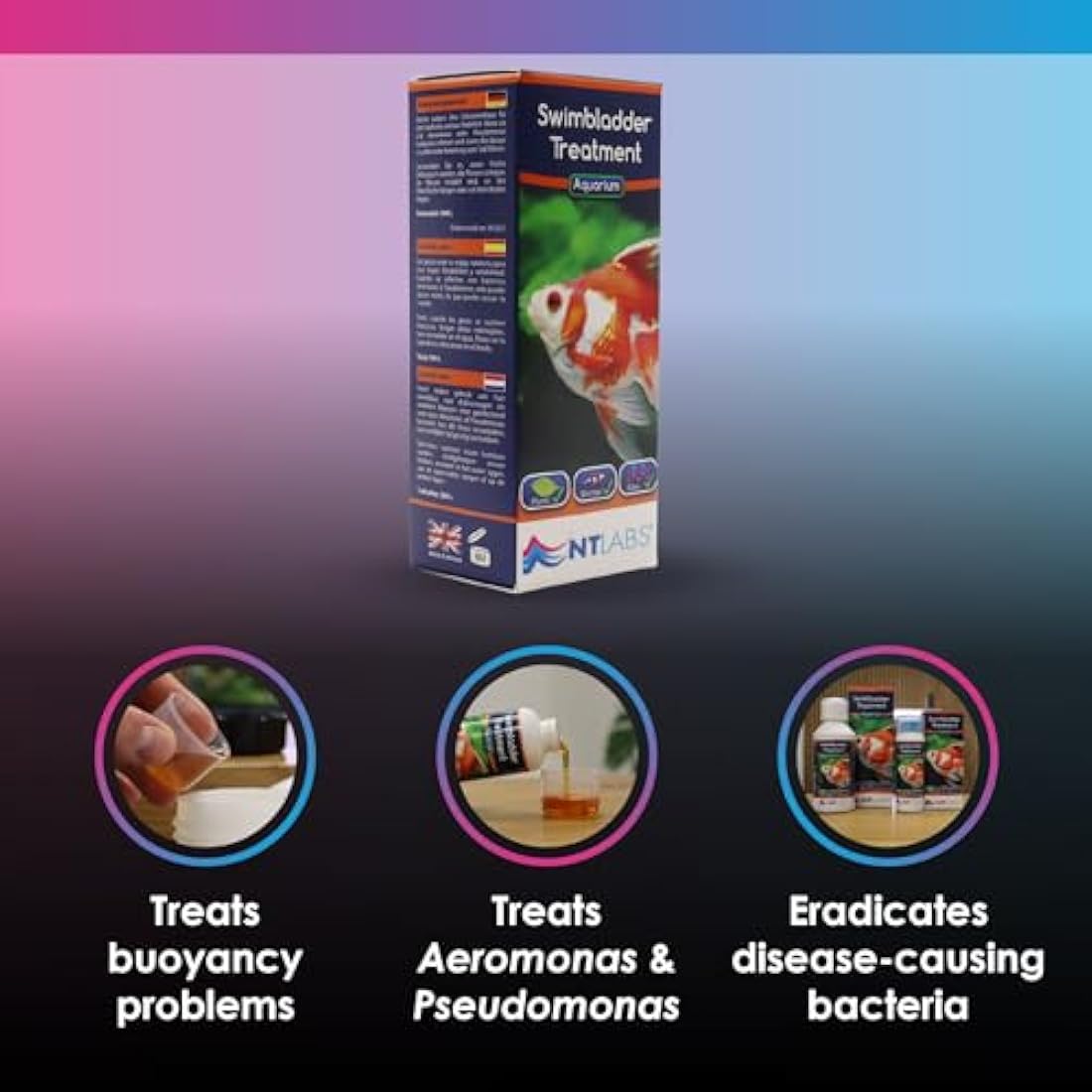 NT Labs Swimbladder Treatment – Fish Bacterial Infection Medicine (100ml)