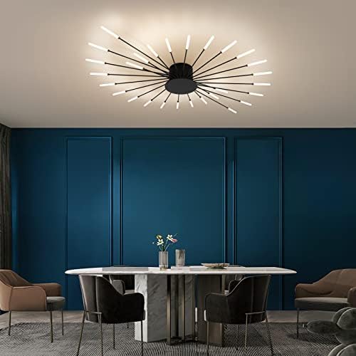 minifair Modern LED Firework Ceiling Light – 28 Head Flush Mount Lamp
