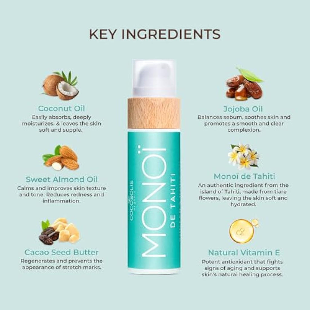 COCOSOLIS MONOI Tanning Oil – Organic Body Lotion for Intensive Tan