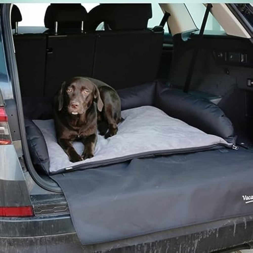 Kerbl Dog Car Bed – Durable Oxford Fabric Boot Protector, Black, 80x60cm